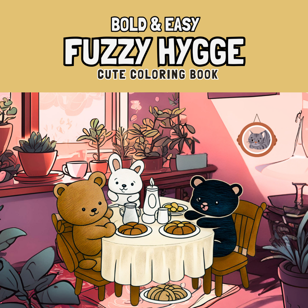 Bold & Easy Fuzzy Hygge Coloring Book